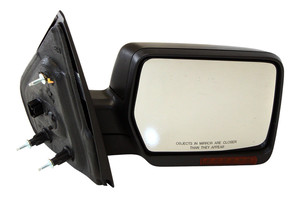 Power Folding Heated Mirror for 2007-2008 Ford F-150, Right Passenger Side, Non-Towing, Textured, with In-housing Signal Light, without Auto Dimming, Blind Spot Detection, and Memory, Replacement