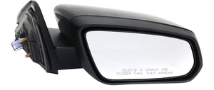 Power Mirror for Ford Mustang 2013-2014, Right Passenger, Manual Folding, Non-Heated, Paintable, without Blind Spot Detection, Memory, Puddle Light, and Signal Light, Replacement