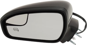 Power Mirror for Ford Fusion 2018-2020, Left Driver Side, Manual Folding, Heated, Paintable, with Memory, Puddle Light and Signal Light, without Blind Spot Detection, Replacement