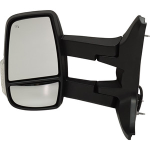 Towing Mirror for Ford Transit Van 2015-2019, Left Driver, Power, Manual Folding, Heated, Textured, with Long Arm and Signal Light, fits Low Roof Models, Replacement