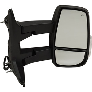 Towing Mirror Right Passenger for Ford Transit Van 2015-2019, Power, Manual Folding, Heated, Textured, with Long Arm and Signal Light, for Low Roof Vans, Replacement