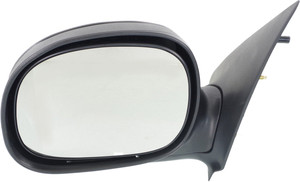 Manual Adjustable & Folding Left Driver Mirror for Ford F-150 1997-2002, F-250 1997-1999, Non-Towing, Non-Heated, Paintable, Contour Style, up to 2-11-2002, Fits All Cab Types, Replacement