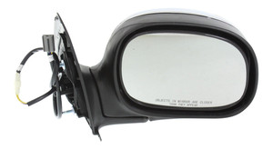 Mirror Right Passenger for Ford F-150 (1997-2002), F-250 (1997-1999), Non-Towing, Power, Manual Folding, Non-Heated, Chrome, Contour Style, without Signal Light, Regular/SuperCab, up to Feb 12, 2002, Replacement