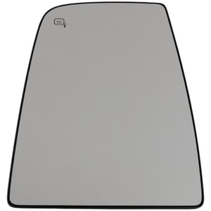 Mirror Glass for Ford Transit 150/250/350, 2015-2022, Left Driver, Upper, Power, Heated, with Signal Lights and Backing Plate, without Blind Side Detection, All Cab Types, Replacement