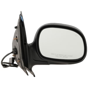 Right Passenger Contour Style Mirror for Ford F-150 2001, Expedition 1998-2002, Non-Towing, Power, Manual Folding, Non-Heated, Chrome, without Auto Dimming, Blind Spot Detection, Memory, and Signal Light, Replacement