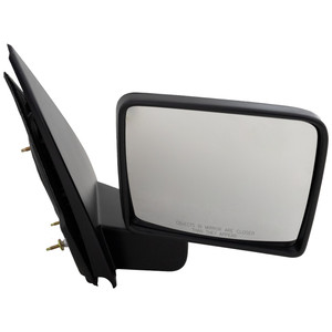 Manual Adjust Mirror for Ford F-150 2004-2008, Right Passenger, Non-Towing, Manual Folding, Non-Heated, Textured, Paddle Style, w/o Auto Dimming, Blind Spot Detection, Memory, and Signal Light, New Body Style, Replacement