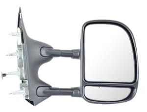 Towing Mirror for Ford Econoline Van 2003-2014, Right Passenger, Manual Adjust and Folding, Non-Heated, Textured, Without Auto-Dimming, Blind Spot Detection, Memory & Signal Light, Replacement