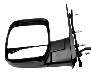 Power Mirror for Ford E-350 Super Duty 2002-2008, Left Driver, Non-Towing, Manual Folding, Non-Heated, Textured Black, without Auto Dimming, Blind Spot Detection, Memory, and Signal Light, Replacement