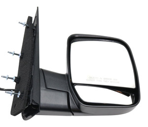 Power Mirror for Ford E-350 Super Duty 2002-2008, Right Passenger, Non-Towing, Manual Folding, Non-Heated, Textured Black, without Auto Dimming, Blind Spot Detection, Memory, and Signal Light, Replacement