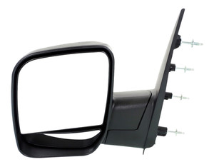 Manual Adjust Mirror for Ford Econoline Van 2003-2004, Left Driver, Non-Towing, Manual Folding, Non-Heated, Textured Black, without Auto Dimming, Blind Spot Detection, Memory, and Signal Light, Replacement