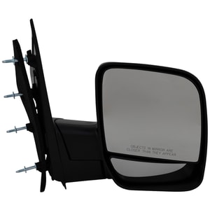 Manual Adjust, Non-Towing Mirror for Ford Econoline Van 2003-2004, Right Passenger Side, Manual Folding, Non-Heated, Textured Black, Without Auto Dimming, Blind Spot Detection, Memory, and Signal Light, Replacement