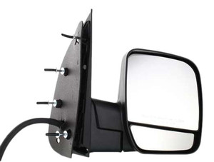 Power Mirror for Ford Econoline Van 2002-2008, Right Passenger, Non-Towing, Manual Folding, Non-Heated, Textured Black, without Auto Dimming, Blind Spot Detection, Memory, and Signal Light, Replacement