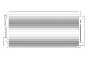 A/C Condenser for 2014 - 2017 Fiat 500l, Turbo Condenser with Subcool,  68475011AA, Replacement