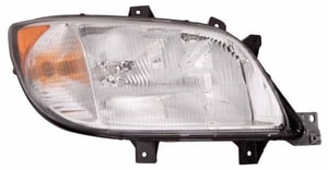 Right Passenger Headlight Assembly for 2003 - 2006 Freightliner Sprinter 3500, Front Replacement Housing/Lens/Cover without Fog Lights,  5103599AA, Composite