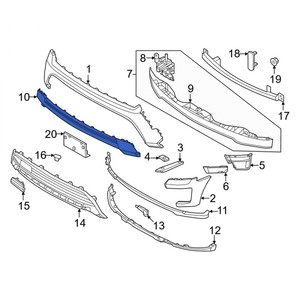 2022 - 2024 Ford Expedition Front Bumper Molding