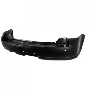 Rear Bumper Cover for Ford Flex 2010-2012, Primed (Ready to Paint), with Towing Package, with Sensor Hole, Non-Turbo, CAPA-Certified, Replacement
