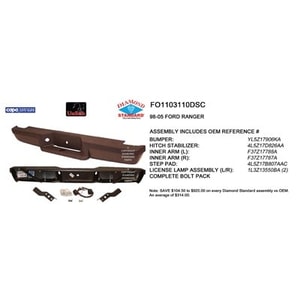 1993 - 2002 Ford Ranger Rear Bumper Assembly