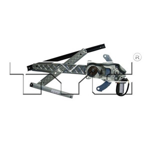 Front Left Driver Door Glass Regulator with Power Window Motor for Ford F-150 Crew Cab Pickup 2001-2003, Assembly from 4-13-01, OEM 1L3Z1623209AA-PFM, Replacement