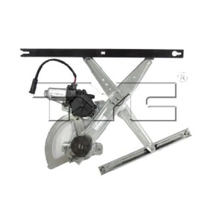 Left Driver Rear Door Glass Regulator with Power Window Motor Assembly for 1999 - 2012 Ford F-350 Super Duty Crew Cab Pickup,  8C3Z2627001B, Replacement