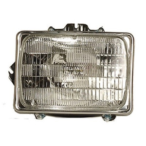 Left Driver Headlight Assembly Sealed Beam for 1981 - 2007 Ford E-350 Econoline, Front Headlight Assembly Replacement Housing / Lens / Cover, Halogen, Headlight Adjusting Ring, Retaining Ring,  F3UZ13007A-PFM, Replacement