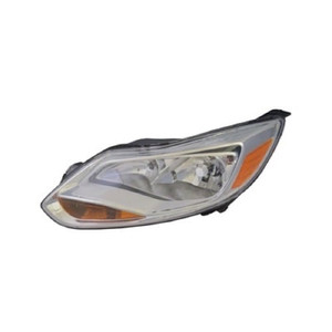 2012 - 2014 Ford Focus Front Headlight Assembly Replacement Housing / Lens / Cover - Left Driver Side - (S Sedan + SE Sedan + Hatchback + SEL Sedan + Hatchback)