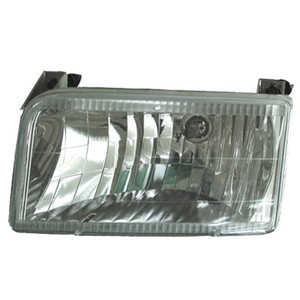 Performance Headlight Set for 1992-1997 Ford F-150 Custom Standard Cab Pickup (5.0L, 5.8L, 4.9L, 3.8L), Clear Lens, Diamond Design, LKQ Platinum Plus Brand,  FO2505102, Replacement