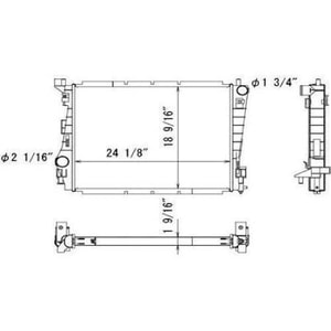 Radiator Assembly for 2007 - 2014 Ford Mustang, Shelby GT500 and Shelby GT500KR, OEM AR3Z8005A Replacement
