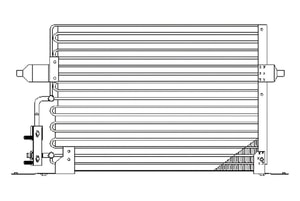 A/C Condenser for 1997 - 2002 Ford Contour,  XW2Z19712AA, A/C (Air Conditioning) Condenser, Replacement
