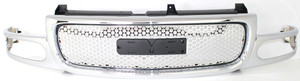 Chrome Shell and Insert Grille for GMC Yukon Denali Model 2001-2006, Replacement