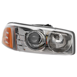 Headlight Assembly for GMC Sierra 1500 (2001-2007), Yukon, Yukon XL (2001-2006), Right Passenger, Halogen, Denali Model, Replacement