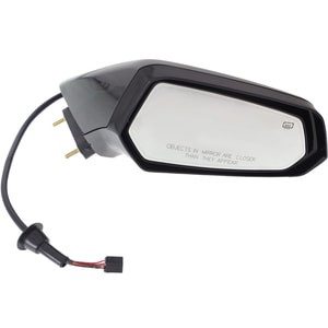 Right Passenger Side Power Mirror for 2010-2015 Chevrolet Camaro, Non-Folding, Heated, Paintable, Without Auto Dimming, Blind Spot Detection, Memory, With Signal Light, Replacement
