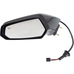 Power Mirror for Chevrolet Camaro 2010-2015, Left Driver, Non-Folding, Heated, Paintable, without Auto Dimming, Blind Spot Detection, Memory, and Signal Light, Replacement