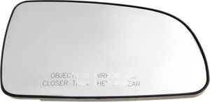 Mirror Glass for Chevrolet Aveo 2007-2011, Right Passenger Side, Non-Heated, with Backing Plate, without Signal Light, Replacement