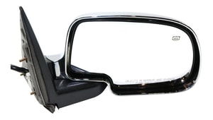 Power Heated Chrome Mirror for Chevrolet Silverado/GMC Sierra 2003-2006, Right Passenger, Non-Towing, Manual Folding, w/o Memory, with Puddle and Signal Light, Includes 2007 Classic, Replacement