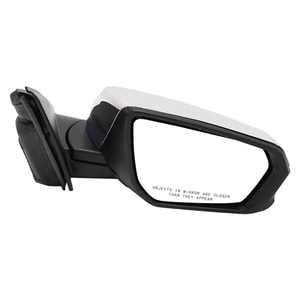 Power Mirror for GMC Terrain/Denali Model, Chevrolet Equinox 2018-2023, Right Passenger, Manual Folding, Heated, Chrome, without Blind Spot Detection and Signal Light, Replacement