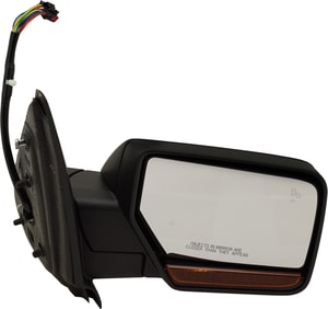 Right Passenger Mirror for Ford Expedition 2015-2017, Non-Towing, Power, Power Folding, Heated, Textured, with Blind Spot Detection in Glass, In-housing Signal Light, and Memory, without Auto Dimming, Replacement