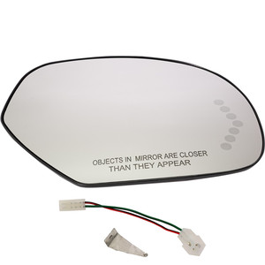 Heated Mirror Glass with Backing Plate and Signal Light for 2007-2014 Silverado/Sierra 2500 HD/3500 HD/Suburban/Yukon, Right Passenger, without Auto Dimming and Blind Spot Detection, Replacement