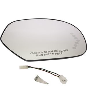 Heated Mirror Glass with Backing Plate and Signal Light for 2007-2014 Silverado/Sierra 2500 HD/3500 HD/Suburban/Yukon, Right Passenger, without Auto Dimming and Blind Spot Detection, Replacement