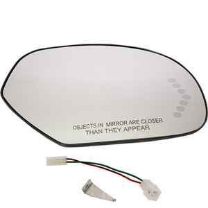 Heated Mirror Glass with Backing Plate and Signal Light for 2007-2014 Silverado/Sierra 2500 HD/3500 HD/Suburban/Yukon, Right Passenger, without Auto Dimming and Blind Spot Detection, Replacement