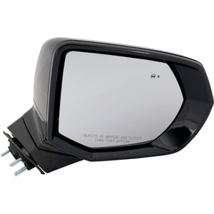 Mirror for Chevrolet Tahoe 2021-2023, Right Passenger, Non-Towing, Power Adjustment, Manual Folding, Heated, Paintable, with Blind Spot Detection, without Auto Dimming, with Memory, Puddle Light, Signal Light, Replacement