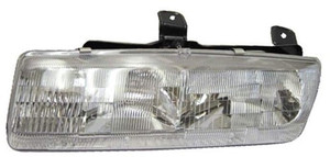 Left Driver Headlight Assembly for 1991 - 1992 Saturn SL2 Sedan, Complete Front Replacement Housing, Lens, Cover includes Park/Signal Lights, Composite,  21110139, Replacement
