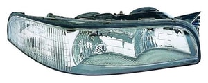 Right Passenger Headlight Assembly for 1997 - 1999 Buick LeSabre, Front Headlight Assembly Replacement Housing / Lens / Cover without Cornering Light; Composite;  16526000 Replacement