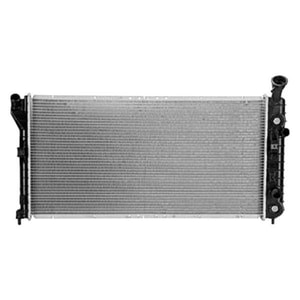 Radiator Assembly for 2000 - 2002 Buick Regal (3.8L), Without Supercharger, with English Transmission Oil Cooler Fittings, w/ Society of Automotive Engineers Threads,  89018542, Replacement