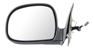 Power Mirror for Chevrolet S10 Pickup (1994-1997) / Blazer (1995-1997), Left Driver, Manual Folding, Non-Heated, Paintable, Replacement
