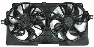 Radiator Cooling Fan Assembly for 1999-2000 Chevrolet Venture, Dual Fan Assembly with Standard Cooling, OEM GM3115123 Replacement