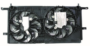 Radiator Cooling Fan Assembly for 2001 - 2007 Chevrolet Venture, Engine Cooling Fan with Dual Motor, Blade, Shroud, without Rear A/C, OEM Replacement: 10427838-PFM