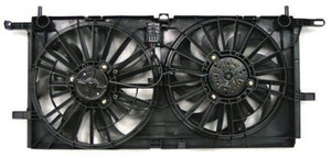 Radiator Cooling Fan Assembly for 2005-2006 Chevrolet Uplander 3.5L V6 with Rear Air Condition, includes Motor, Blade and Shroud Assembly,  15875026-PFM, Replacement