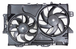 Radiator Cooling Fan Assembly for 2008 - 2009 Chevrolet Equinox, 3.6L V6 Engine, 2nd Design Motor/Blade/Shroud Dual Fan,  19130518-PFM, Replacement