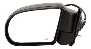 Power Heated Mirror for Chevrolet S10 Pickup (1999-2004) / Blazer (1999-2005), Left Driver, Manual Folding, Textured, Replacement