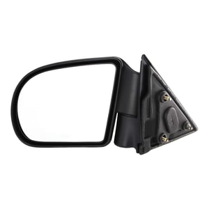 Manual Adjust Mirror for Chevrolet S10 Pickup 1999-2004 / Blazer 1999-2005, Left Driver, Manual Folding, Non-Heated, Textured, Below Eyeline Type, Replacement